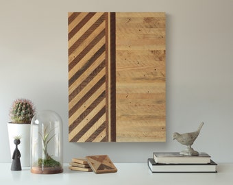 Geometric Wood Wall Art | Modern Pattern Reclaimed Wood