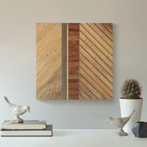 Geometric Wood Wall Art Modern Pattern Reclaimed Wood Etsy