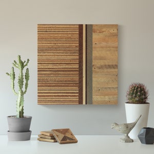 Geometric Wood Wall Art | Modern Pattern Reclaimed Wood