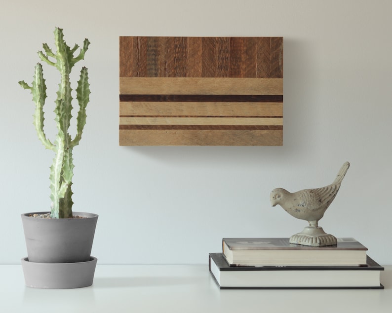 Reclaimed Wood Wall Art Lath Pattern Decor Geometric Etsy