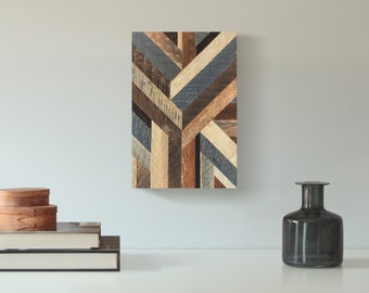Geometric Wood Wall Art | Modern Pattern Reclaimed Wood