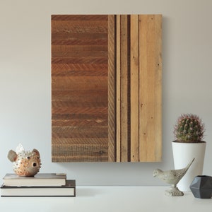 Geometric Wood Wall Art | Modern Pattern Reclaimed Wood