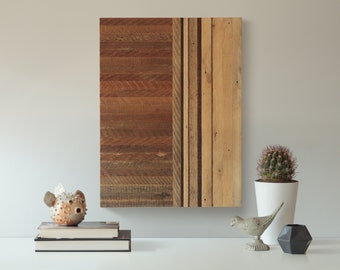 Geometric Wood Wall Art | Modern Pattern Reclaimed Wood