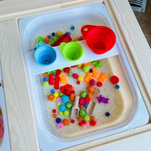 Sensory Bin Funnel Holder Insert: TROFAST, Flisaat Table