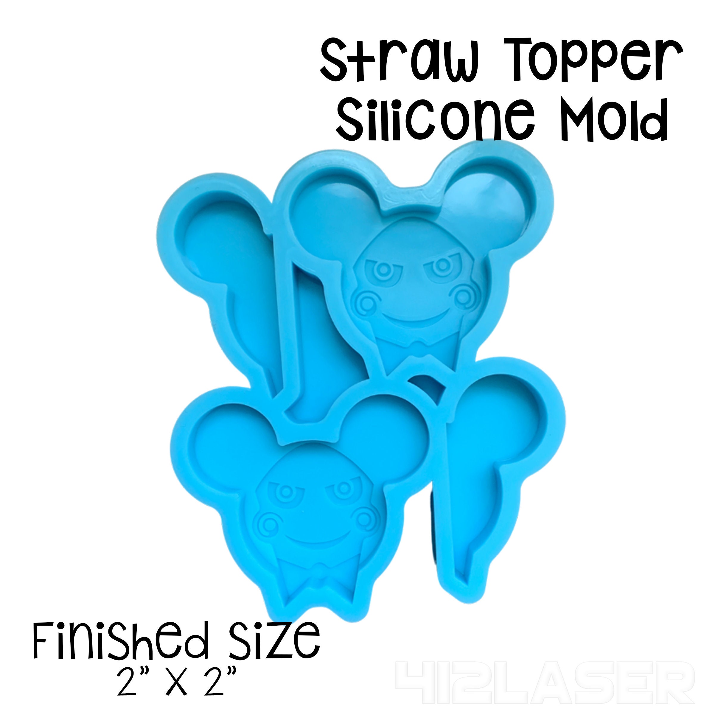 Straw Topper Silicone Mold / Mermaid Straw Topper / Mermaid Heart