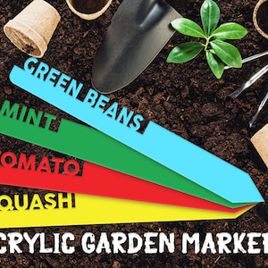 Acrylic Garden Stakes, Plant Markers, Acrylic Garden Markers, Garden Markers for Vegetables, Flowers, Herbs, Punny Garden Stake, Succulents