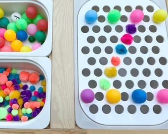 IKEA Trofast Sensory Bin Insert: 1" Holes, Acrylic Montessori Fine Motor Play Tray