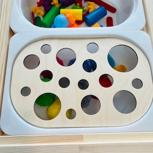 Sensory Bin Insert for TROFAST bin, Flisat Table, Sensory Bin Insert, Sorting, Peg Board