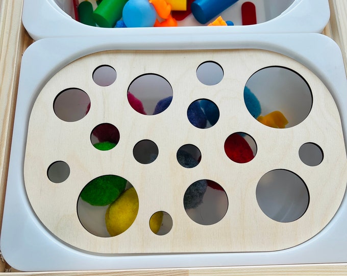 Mixed Holes Sensory Bin Insert for TROFAST bin, Flisat Table, Sensory Bin Insert, Sorting, Peg Board