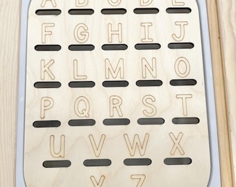 Uppercase Alphabet Sensory Bin Insert, Flisat Insert, Sensory Table Insert, Letter Practice