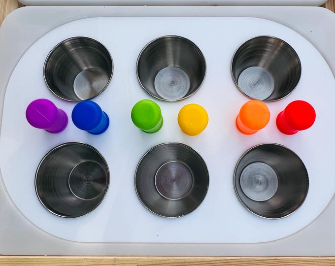 Sensory Bin Insert: Acrylic Potion Making Station for IKEA TROFAST with cups & droppers