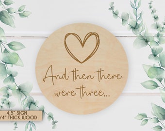 Engraved Wood Pregnancy Announcement Sign: Photo Prop