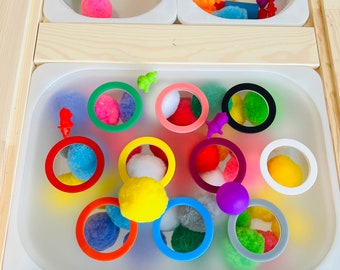 Color Sorting Sensory Bin Insert for IKEA TROFAST, Flisat Table, Sensory Table Insert