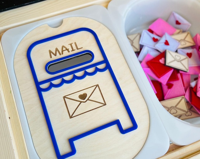 Mailbox Sensory Bin Insert: Montessori Fine Motor Toy for Trofast, Sensory Table Insert, Flisat Insert