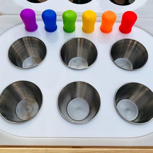 Acrylic Sensory Bin Insert with Cups & Droppers, Sensory Table Insert, Potion Insert, Flisat Insert, Preschool Activity
