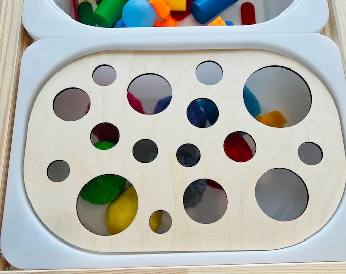 Sensory Bin Insert: Mixed Hole Sorter for IKEA TROFAST