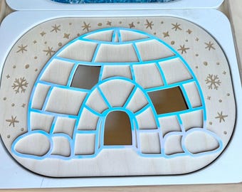 Winter Igloo Sensory Bin Insert