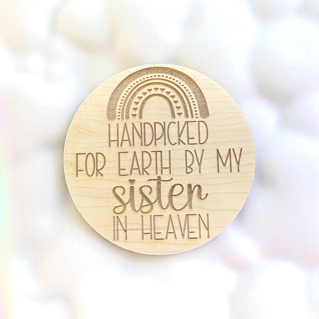 Handpicked for Earth Engraved Wood Sign: Baby Keepsake, Pregnancy ...