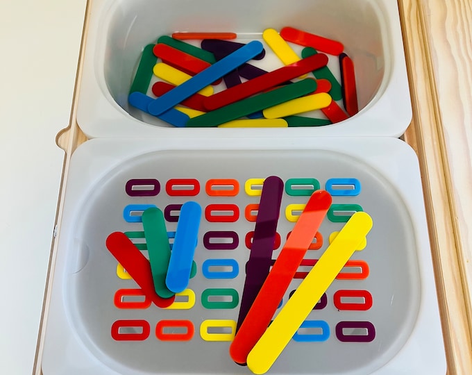 Acrylic Popsicle Sticks Add-On: Sensory Bin Sorting Insert