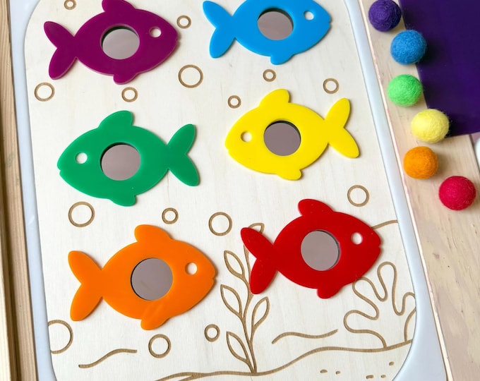 Fish Color Matching Sensory Bin Insert