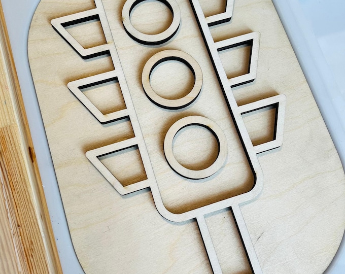 Wooden Traffic Light Sensory Bin Insert | Fits Small IKEA TROFAST Bin