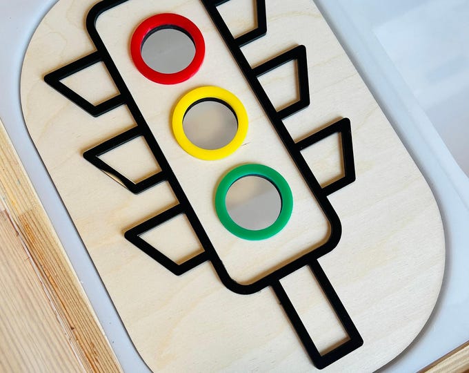 Stoplight Sensory Bin Insert: Montessori Fine Motor Toy for IKEA TROFAST