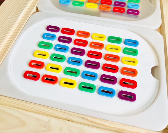Color Sorting Sensory Bin Insert: IKEA TROFAST Compatible, Montessori Toy, Flisat Insert, Sensory Table Insert