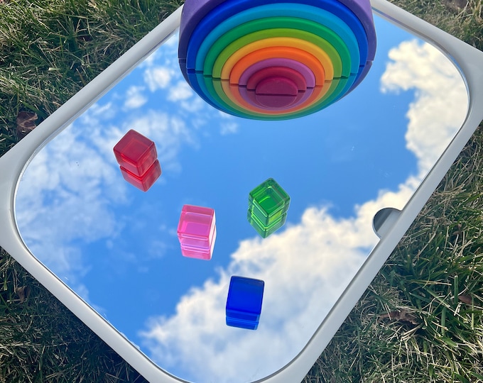 Mirror Insert for Sensory Bin, TROFAST bin, Sensory Bin Insert, Flisat Table Inserts, Small Insert, Large Insert