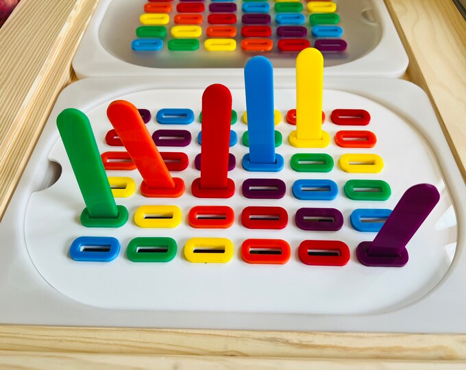 Sensory Bin Insert for TROFAST bin, Color sorting, Fine Motor Practice, Sensory Bin Insert, Sorting Insert
