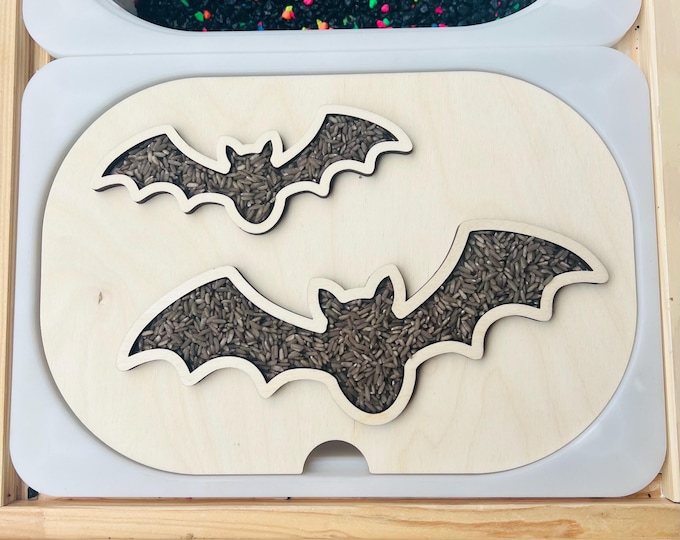 Bat Sensory Bin Insert: Halloween Montessori Fine Motor Play