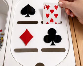 Playing Card Sorting Sensory Bin Insert