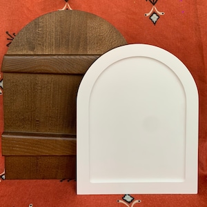 Icon board with round top Icon wooden board  with levkas gesso with recess icon board gessoed Figured board for drawing icons with an arch
