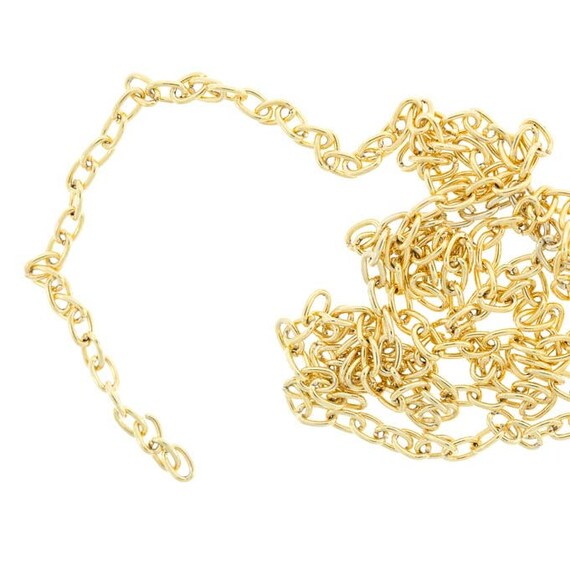 Cadena Delgada bañada en Oro Etsy