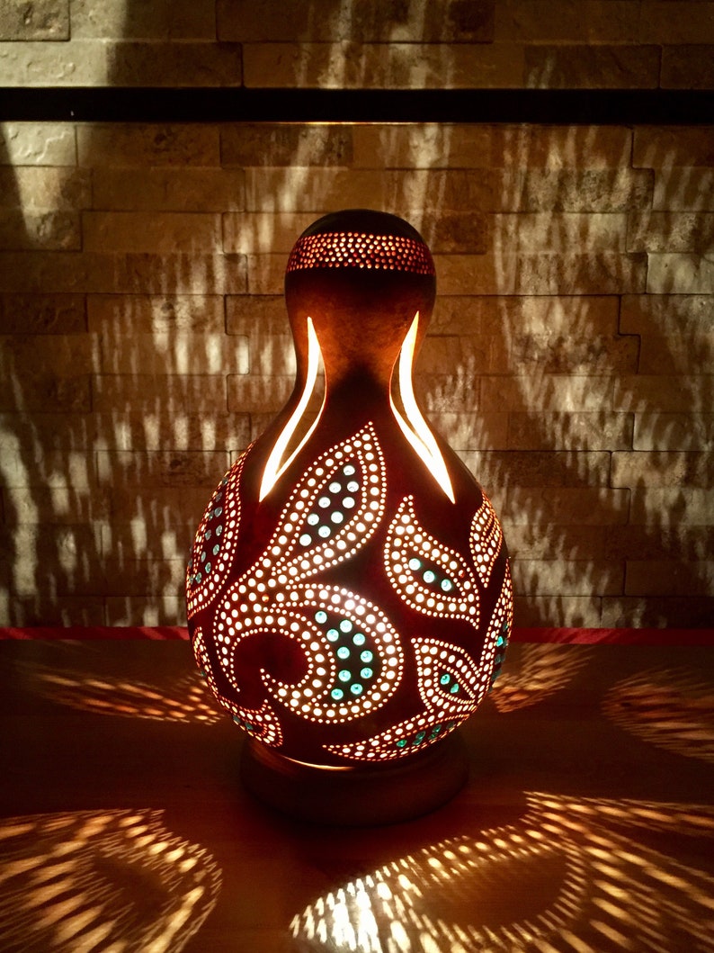 Green Beaded Oriental Boho Chic Lampshade Handmade Turkish Etsy