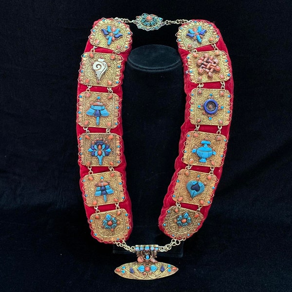 Rare Newari Gilt Tayo Collar Necklace