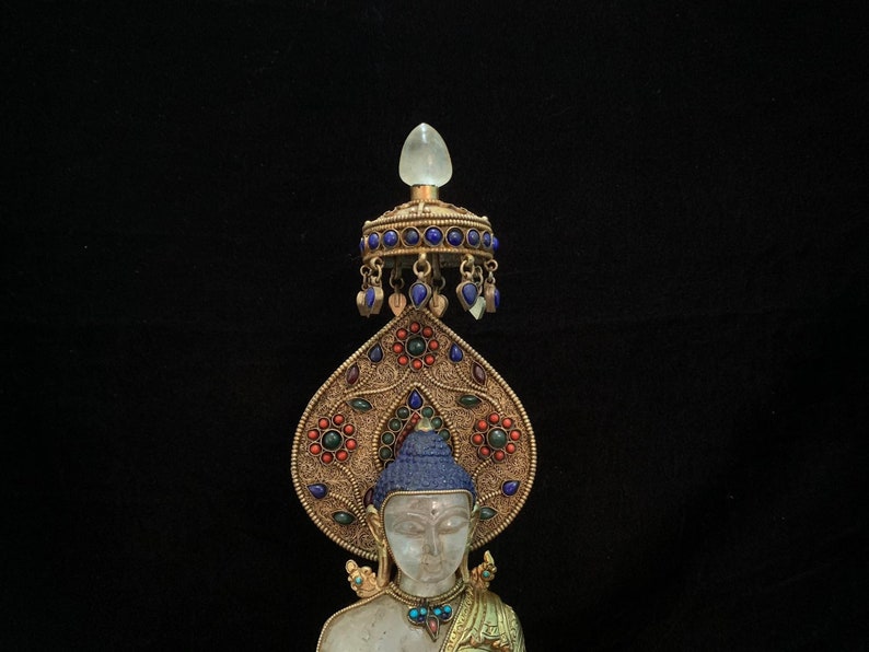 Nepali Crystal Gilt Medicine healing Buddha Etsy