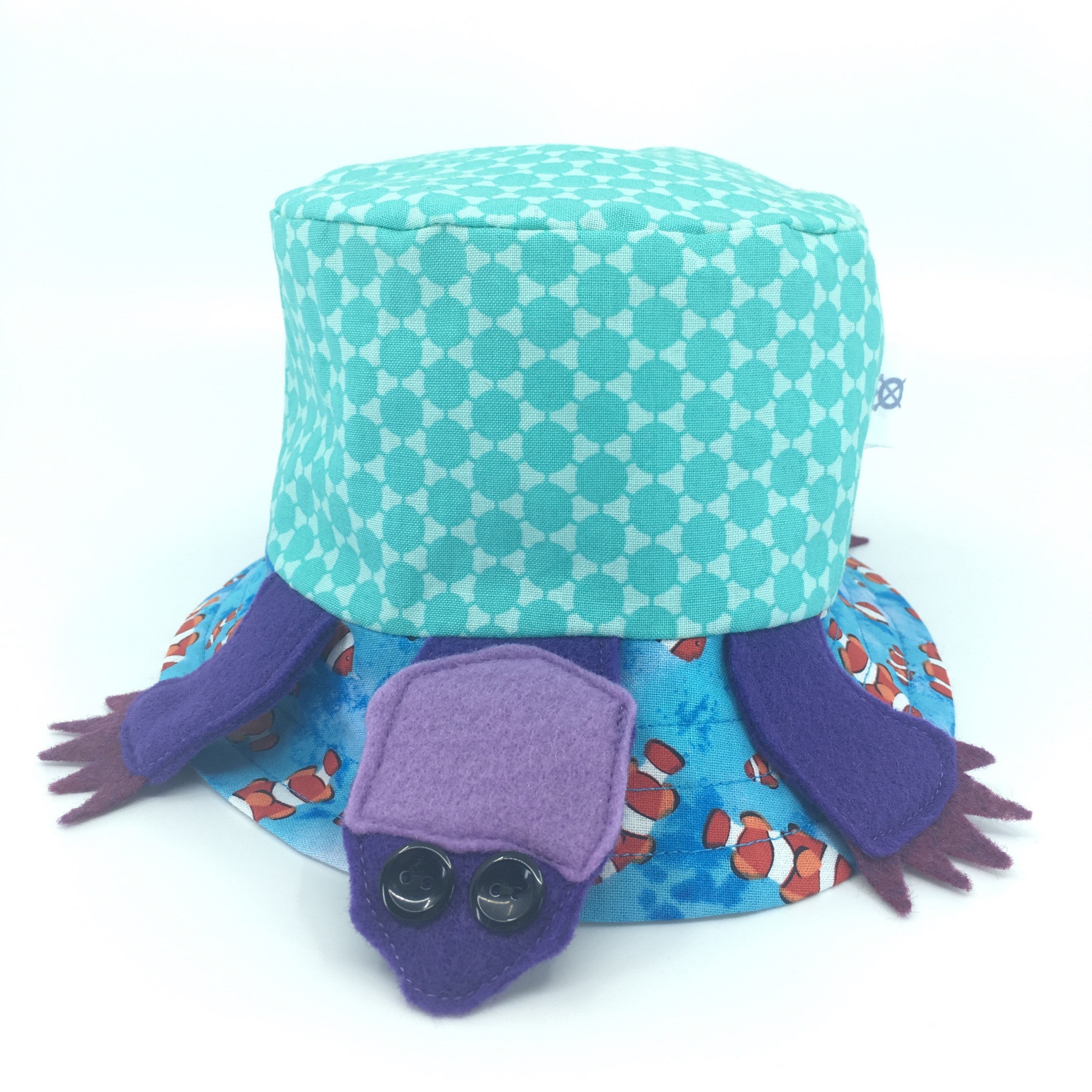 Sea Turtle Bucket Hat Sun Hat Purple 
