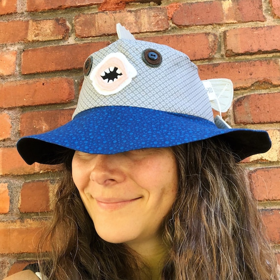 Tautog Fish Sun Hat for Kids and Adults. Great Bucket Hat for Fishing,  Guaranteed Lots of Fun. Great Sun Protection. Unique and Handmade. 