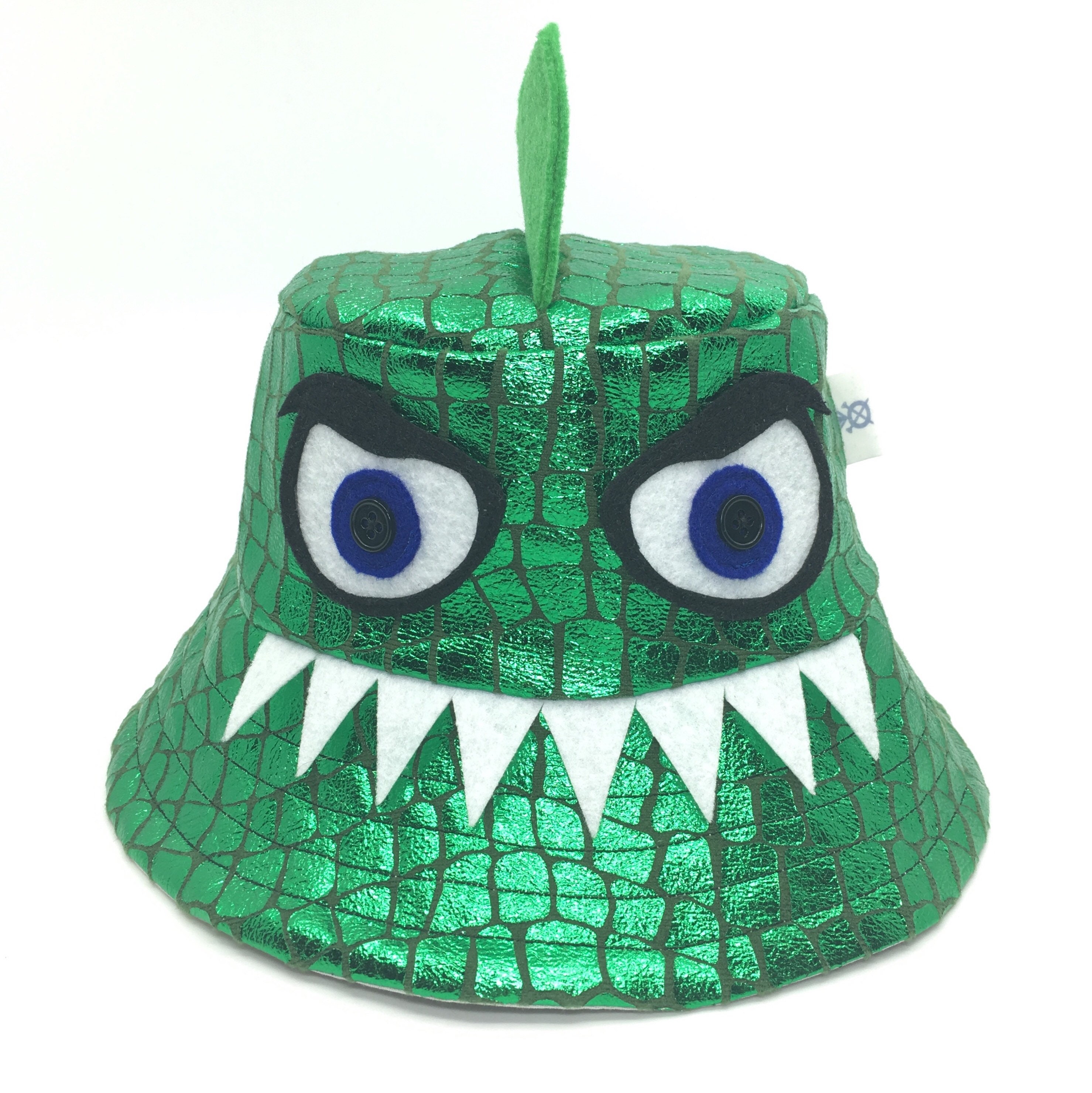 Dinosaur Bucket Hat Reptile Big Teeth Shiney Green 6 Etsy