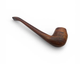 Hand Carved 6 inch Wood Tobacco Pipe Matte Finish (Non Shinny)  Deep Bowl Artistic Pipe  For Pipe lover’s