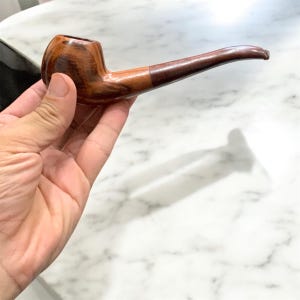 Handmade 6 inch  Wood Tobacco Pipe  Deep Bowl Nautral Herb Pipe | Artistic Design Maker For Pipe lover’s