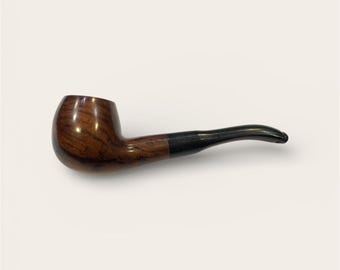 Hand Carved 4.5 Inch Wooden Tobacco Pipe | Small Size | Deep Bowl | Handmade | Natural Finish