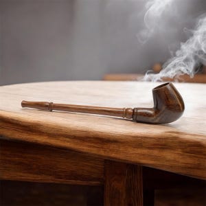 Handmade  8 inches Long Churchwarden Tobacco Pipe Deep Bowl Artistic design