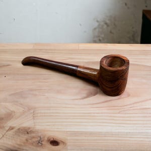 Handmade   6 inch  Wood Tobacco Pipe  Deep Bowl Nautral Herb Pipe  For Pipe lover’s
