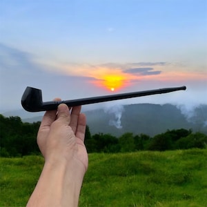 Handmade  12inches Long Churchwarden Tobacco Pipe Long stem Deep Bowl