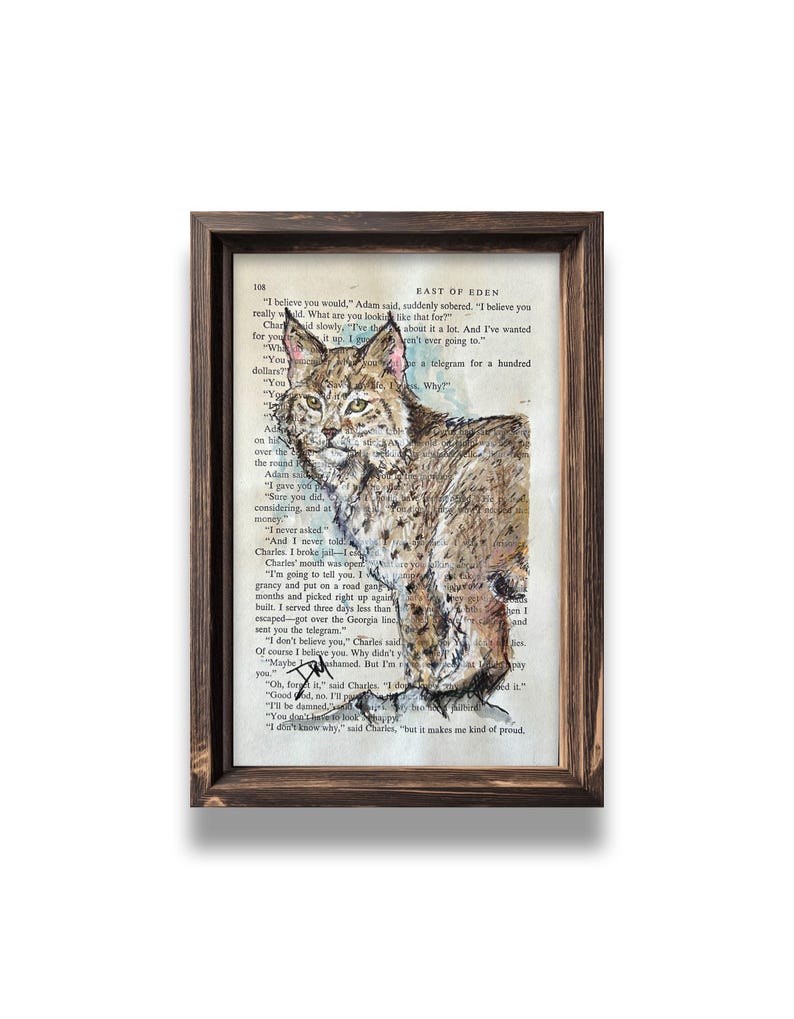 Rustic Bobcat Bobcat Hand Drawn Portrait - Etsy
