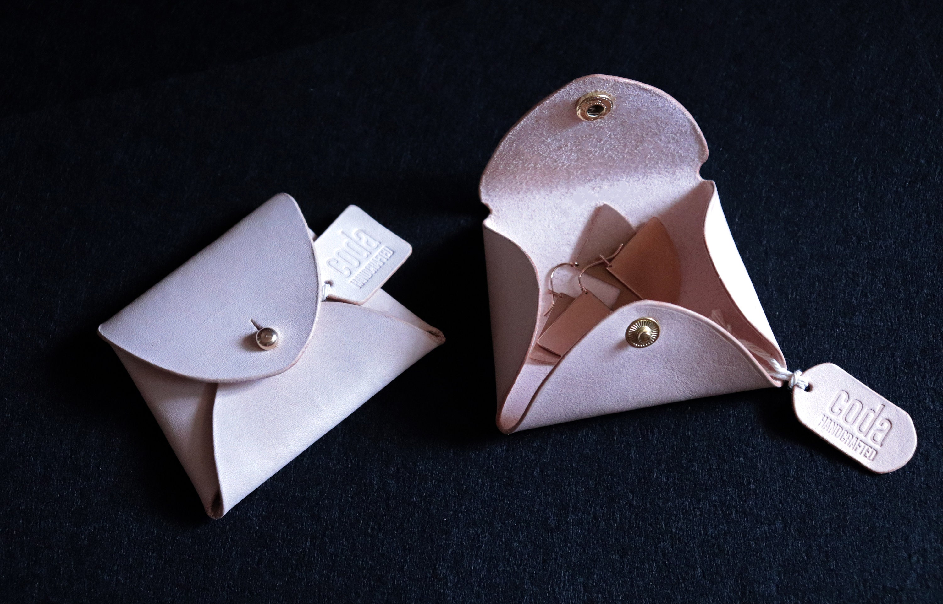 Leather Coin Pouch Leather Envelope Envelope for Jewelry Etsy