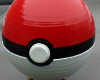 Gen 1 Poke Ball, Great Ball, Ultra Ball, Master ball. 3D Printed. Actual Size. Magnetically Latched, Opens and Closes.