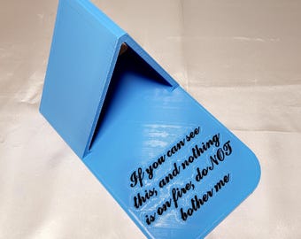 Book Mark Stand with Optional Cup Holder, Optional Custom Text.