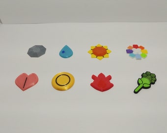 Pokemon Kanto Gym Badge Pins